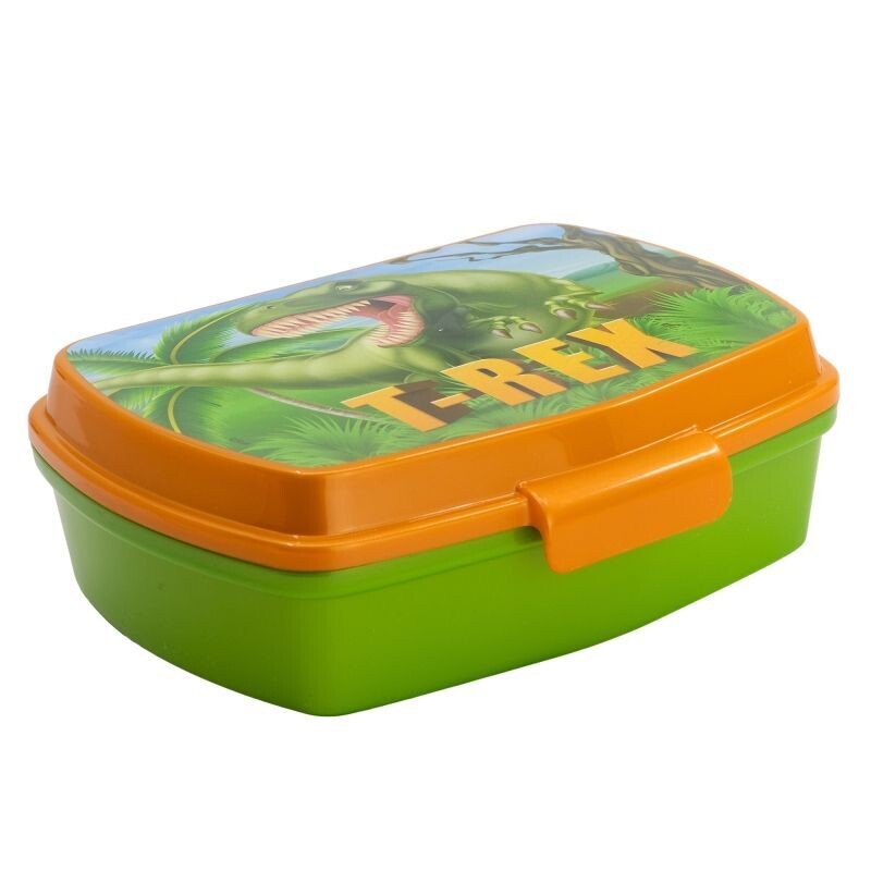 fiambrera-Sandwichera rectangular multicolor Dinosaur, dinosaurios, producto reutilizable, sin BPA