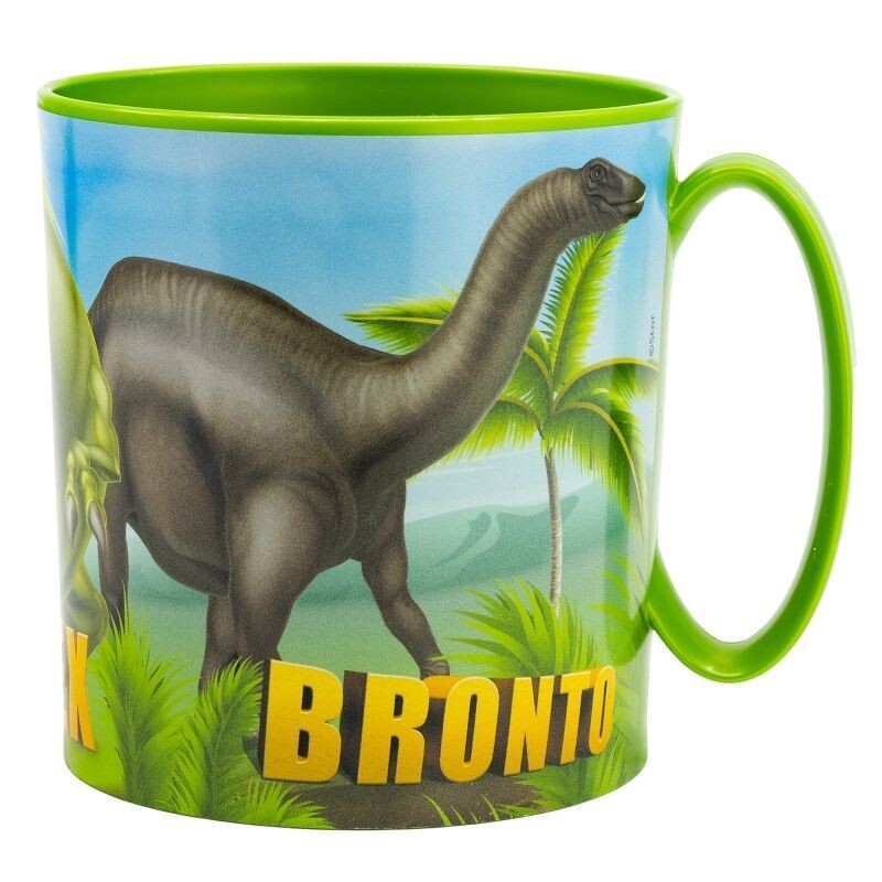 Taza apta para microondas Dinosaur, dinosaurios, capacidad: 350 ml, producto de plastico libre de BPA
