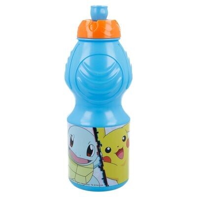 Botella de agua 400ml Pokemon, producto reutilizable, sin BPA, producto de plástico resistente.
