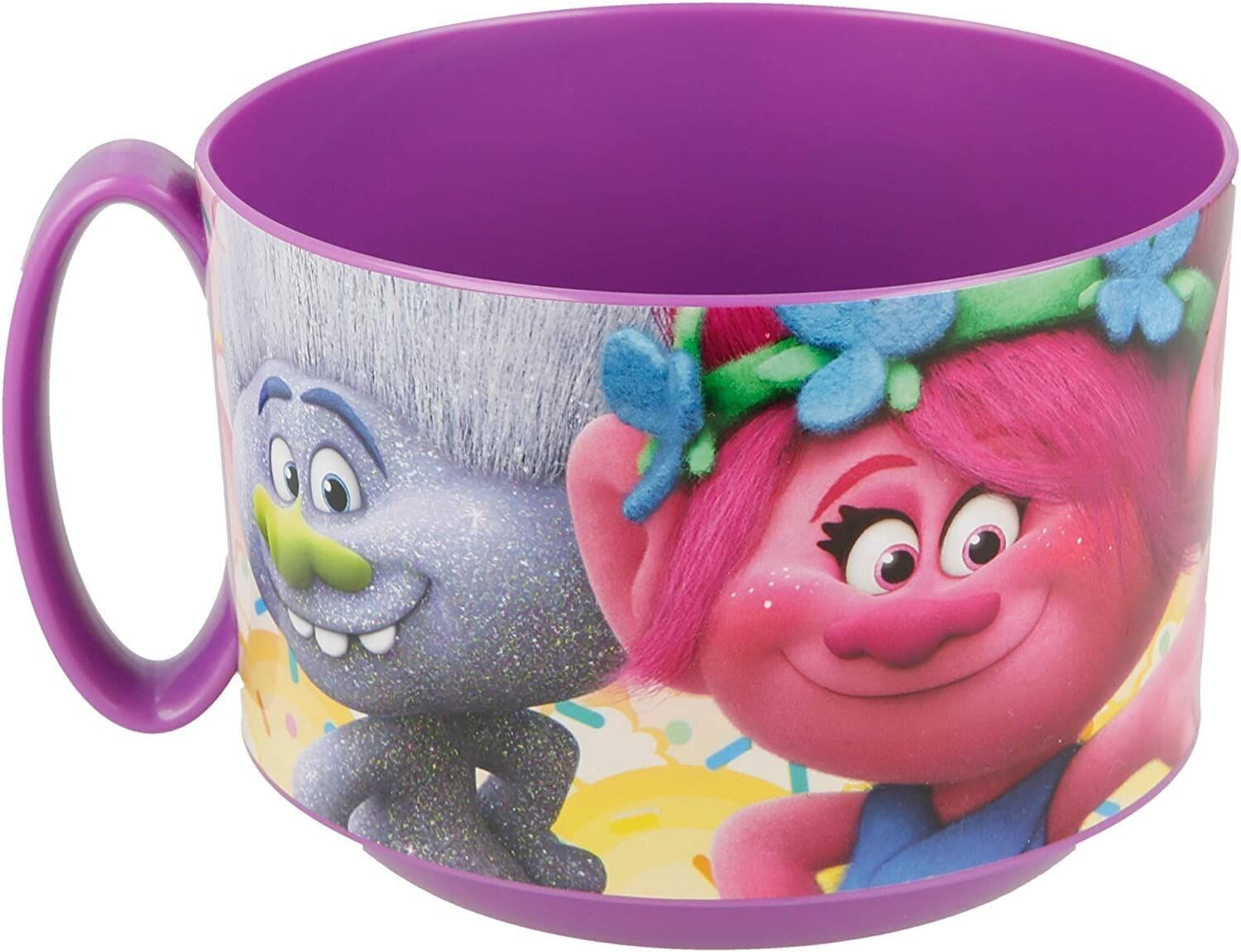 Tazon apto para microondas, licencia oficial Trolls, capacidad 450ml