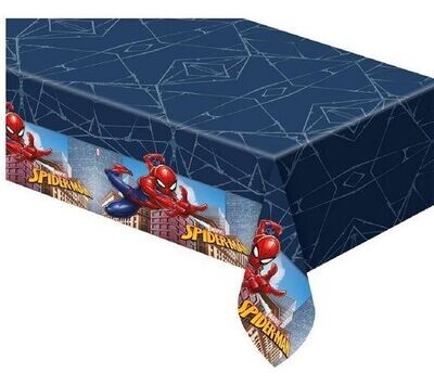 Mantel fiesta de la licencia oficial de Spiderman, dimensiones 120x180cm; ideal para tu fiesta