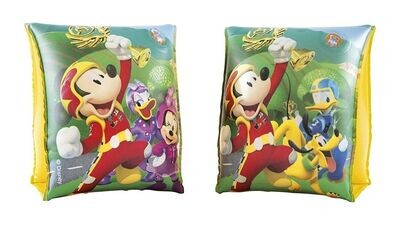 Par de manguitos de la licencia de Disney, Mickey mouse, diseño superpilotos; producto oficial, para aprender a nadar