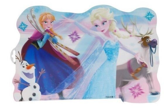 Mantel infantil individual de Frozen, ideal para proteger la mesa, dimensiones 43x29 cm