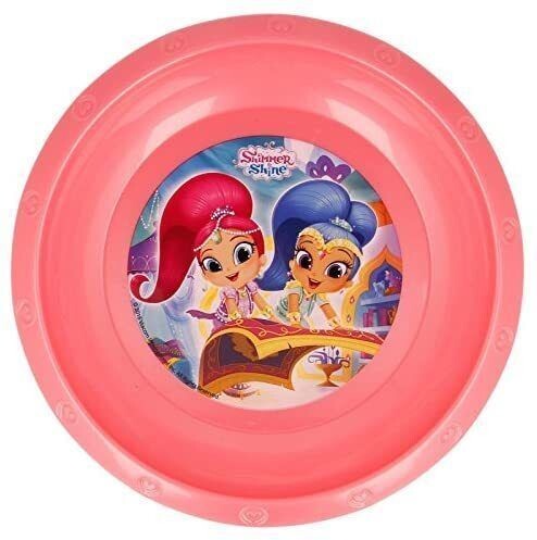 cuenco fiesta reutilizable Shimmer & Shine, de plastico libre de BPA