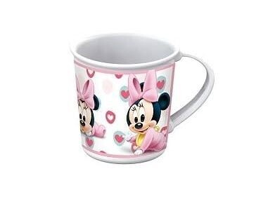Taza apta para microondas de la licencia oficial Disney Minnie, diseño Baby hearts, producto de plastico libre de BPA