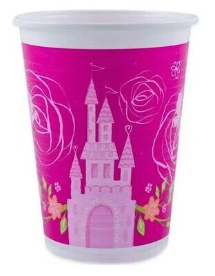 Pack de 10 vasos ideal para fiestas y cumpleaños de la licencia de Disney Princesas, producto de plastico