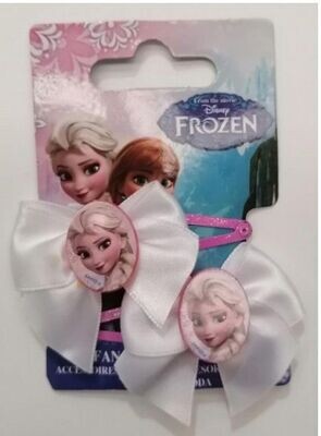 Pack de 2 pinzas con lazo para el pelo de la licencia oficial Disney Frozen