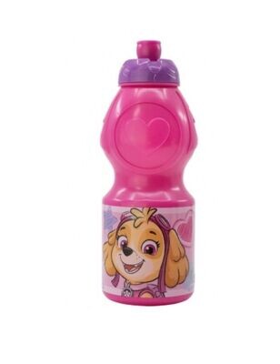 Botella sport 400ml de la licencia oficial Patrulla canina, diseño Skye y Everest, producto de plastico libre de BPA