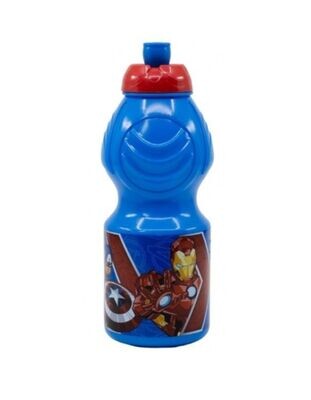 Botella sport reutilizable Avengers heraldic, capacidad 400ml, producto de plastico libre de BPA