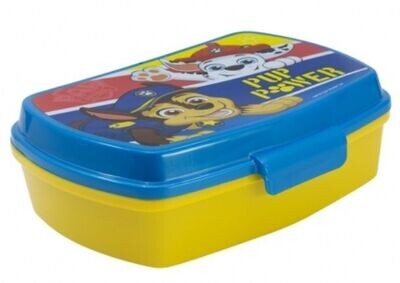 Sandwichera rectangular de la licencia oficial Patrulla Canina, producto de plástico resistente, ideal para llevar el almuerzo, azul