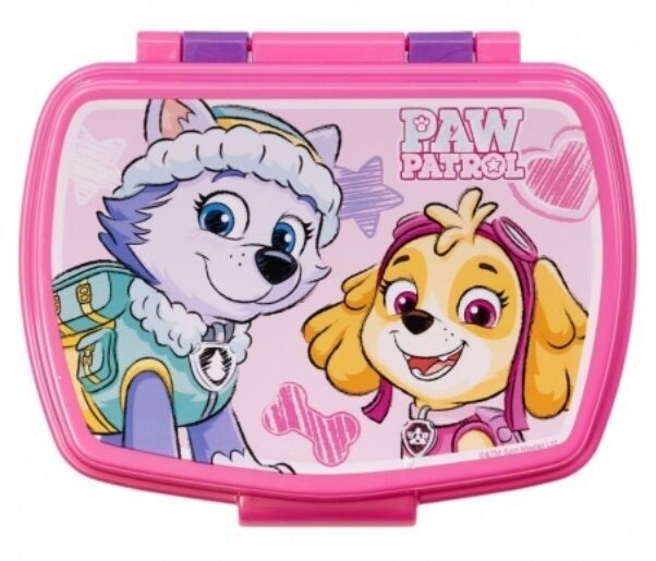 Sandwichera rectangular de la licencia oficial Patrulla Canina,diseño girl, Skye, producto de plástico resistente, ideal para llevar el almuerzo