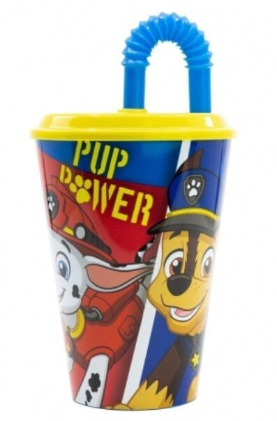 Vaso caña Patrulla canina, producto de plastico libre de BPA, 430ml