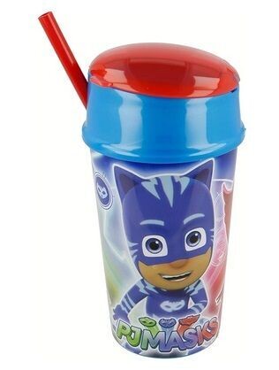 Vaso snack de la licencia oficial Pj Masks, vaso caña, producto de plástico libre de BPA