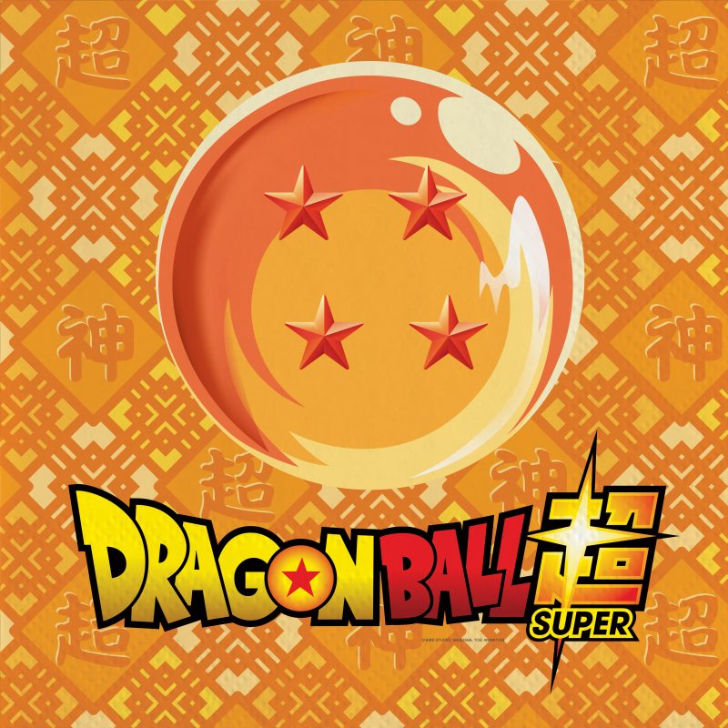 20 servilletas de papel Dragon Ball, ideal para fiestas y cumpleaños.