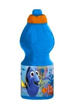 Botella de agua de plástico infantil con cierre anti goteo de 400 ml licencia oficial Dory