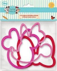 Set 3 Cortadores galletas licencia oficial Disney Mickey Mouse, producto de plastico ideal reposteria