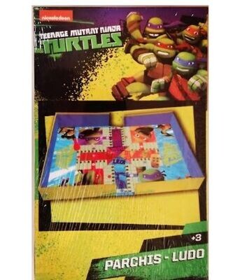 Parchis de viaje licencia oficial Tortugas Ninja, producto de carton