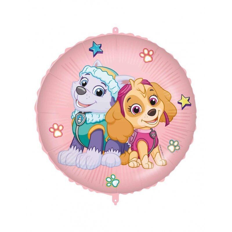 Globo foil 46cm licencia oficial Patrulla canina Skye y Everest, ideal para decoración