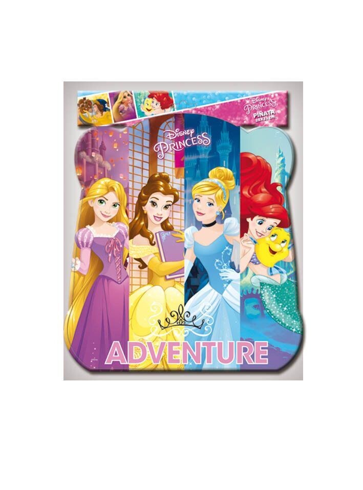 Piñata basic de la licencia oficial disney Princesas, dimensiones 28x33cm, producto de carton impresion de alta calidad