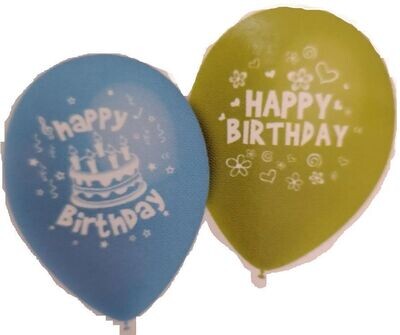 5 globos diseño happy birthday, ideales para decorar fiestas
