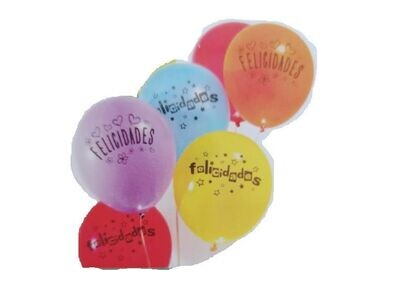5 globos diseño Felicidades, ideales para decorar fiestas