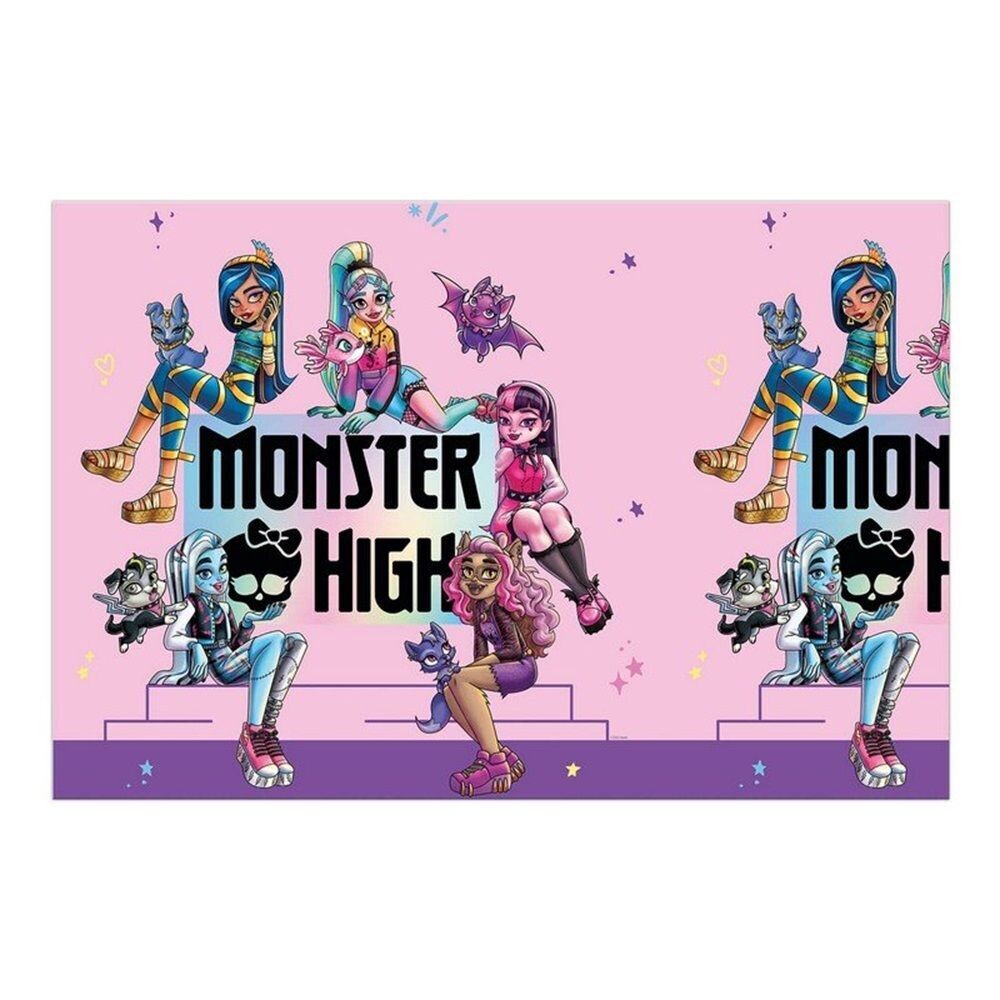 Mantel fiesta 180x120cm Monster High, producto de plastico ideal para fiestas