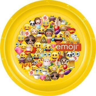Plato reutilizable de la licencia oficial Emoji, de plastico libre de BPA