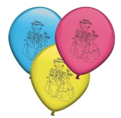 Pack 8 globos Princesas, ideales para decorar fiestas de cumpleaños