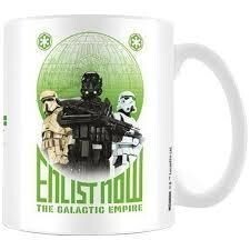 taza ceramica de la licencia oficial Star Wars, diseño Enlist now, capacidad: 330ml, presentado en caja de carton