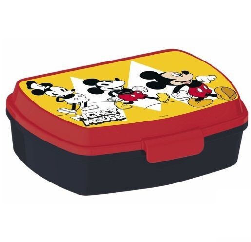 Sandwichera rectangular Disney Mickey Mouse, diseño retro, producto de plástico resistente, ideal para llevar el almuerzo