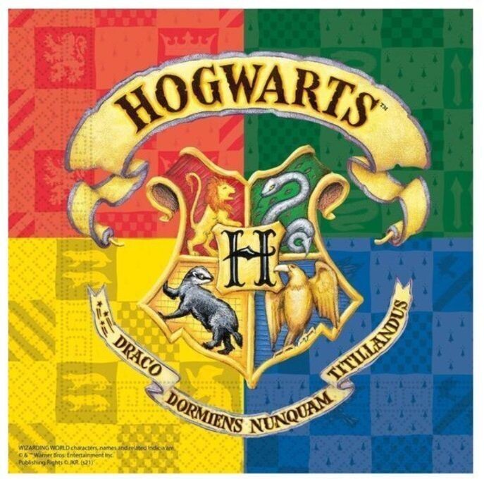 Pack de 20 servilletas papel, licencia oficial Harry Potter