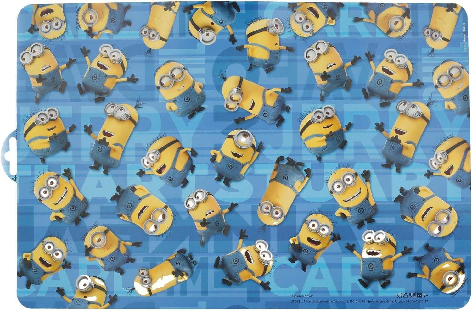 10 Manteles individuales Minions, diseño multi azul, ideal para proteger la mesa