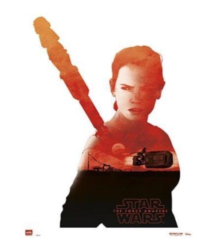 mini poster de la licencia oficial star wars, diseño Rey, Papel brillo 150gr. dimensiones 40x50cm. Ideal decoración