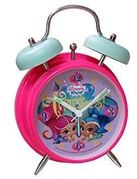 Reloj despertador licencia Shimmer & Shine, dimensiones: 17x9x6cms Funciona con pila AA no incluida