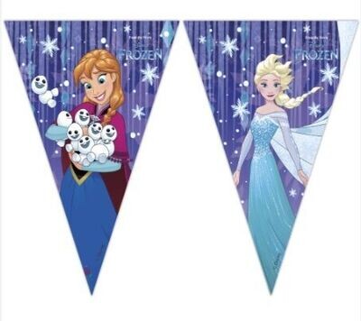 lineal de banderines Disney Frozen, diseño snowgies, longitud 2,3mt