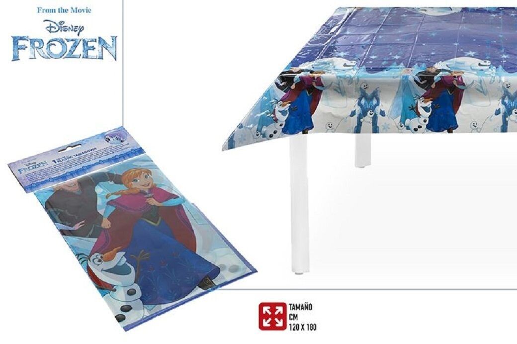 mantel fiesta 120x180cm de la licencia oficial disney Frozen, diseño snowgies, producto de plastico