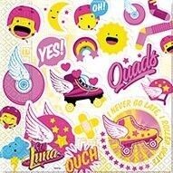 20 servilletas de papel 33x33cm disney Soy Luna, ideal para cumpleaños
