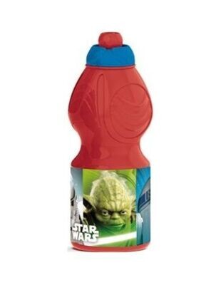 Botella sport 400ml Star Wars, producto de plastico libre de BPA, diseño personajes