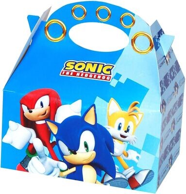 Pack 4 cajas de carton de la licencia oficial Sonic, 16x10x18cms