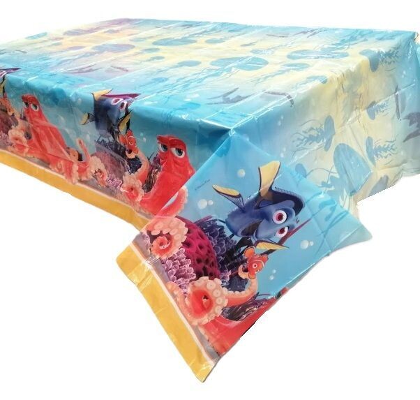 Mantel fiesta 120x180 cm Disney Dory, producto de plastico ideal para cumpleaños