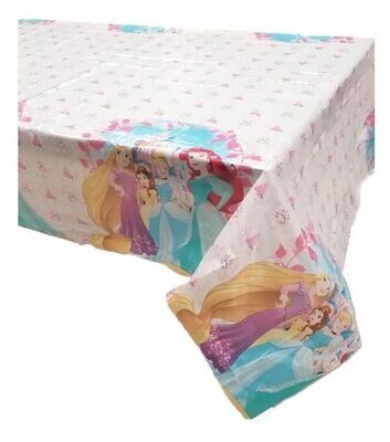 Mantel fiesta 120x180cm Disney Princesas, producto de plastico ideal para cumpleaños
