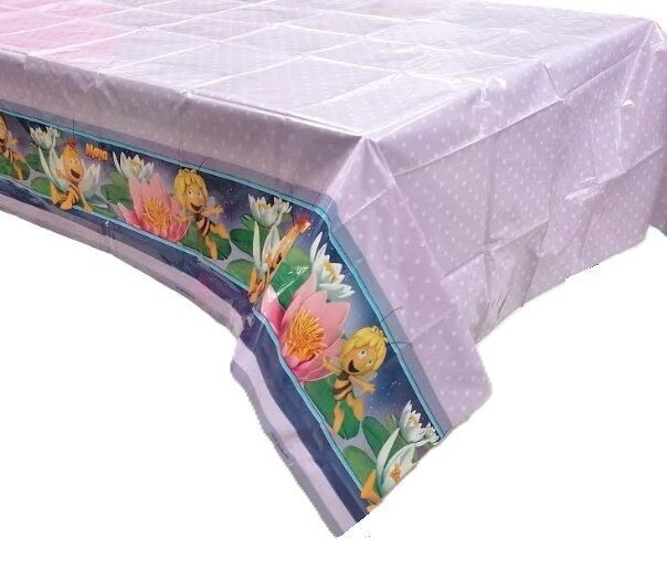 mantel fiesta plastico licencia oficial abeja Maya, dimensiones 180x120cm, ideal para cumpleaños
