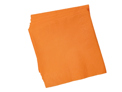 Pack de 20 servilletas de papel para fiestas de cumpleaños, color naranja