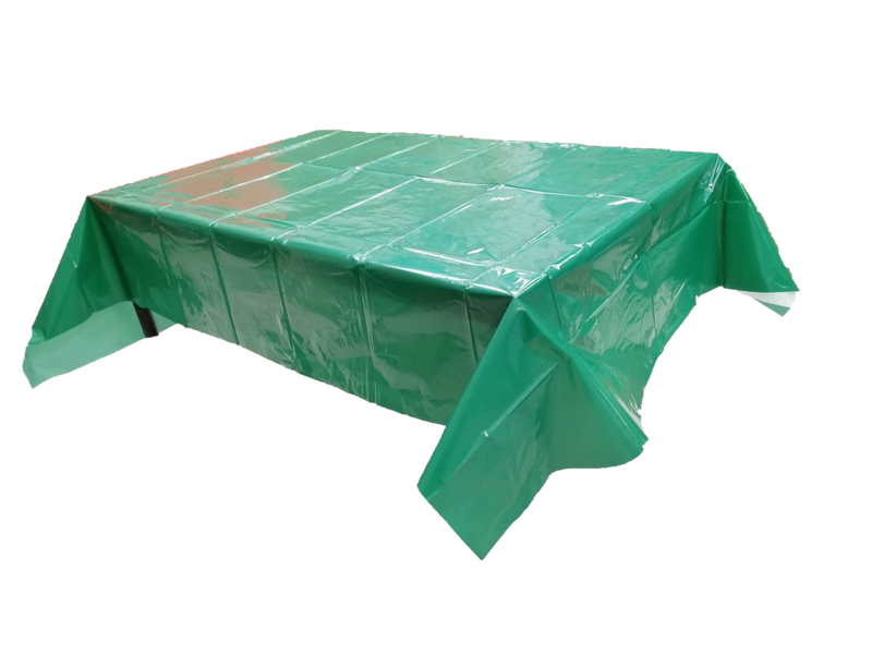 mantel fiesta 120x180cm Verde, producto de plastico, ideal como complemento para fiestas de cumpleaños o eventos
