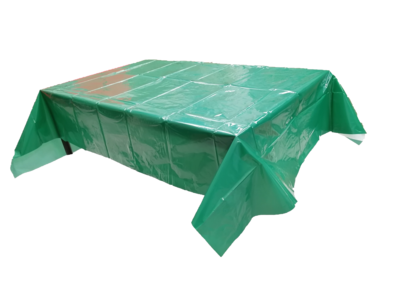 mantel fiesta 120x180cm Verde, producto de plastico, ideal como complemento para fiestas de cumpleaños o eventos