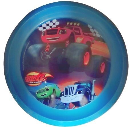 Plato reutilizable de la licencia oficial Blaze, de plastico libre de BPA