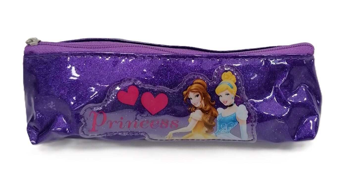 Portatodo brillante de la licencia oficial Disney Princesas, Morado, Dimensiones: 20x5x6cm