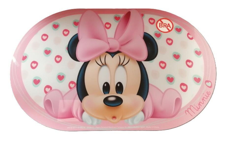 10 Manteles individuales oval Minnie Baby, ideal para proteger la mesa