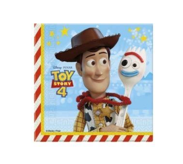 20 servillertas de papel 33x33 Disney Toy Story, producto deal para cumpleaños