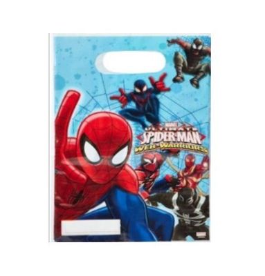 6 party bags licencia oficial Marvel Spiderman, dimensiones 16x23cm, ideal para chuches